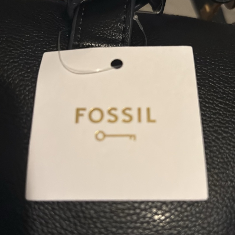 Fossil Black Leather Tote Bag - Picture 9 of 12